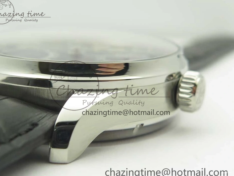 MIROTIME 0227 Sporty Portuguese Tourbillon IW504602 SS ZF Best Edition Blue Dial on Black Leather Strap 7175